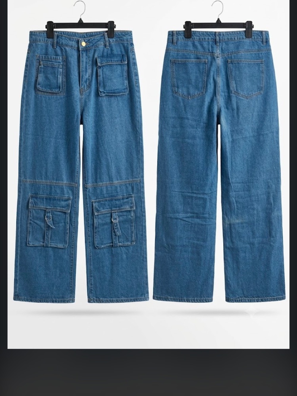 Men's Blue Cargo Pocket Jeans